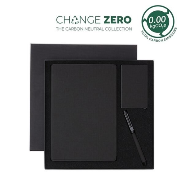 VARDIM - CHANGE ZERO Sustainable Gift Set with Refillable Notebook & Pen - Black